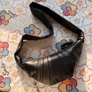 Lemaire Black Croissant-Shaped Leather Bag